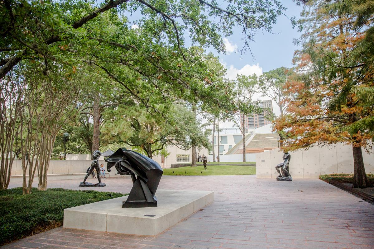 Museum District tree-lined street — Houston TX